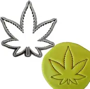 Marijuana Cannabis Weed Leaf 420 Cookie Cutter Embosser Stamp Biscuit Fondant - Australian Made