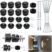 KF04060BK Body Mount Bushing Kit Replacement for Ford F250 F350 Super Duty 2WD 4WD 2008-2016 Polyurethane Body Cab Mounts Steel Sleeves Hardware Black
