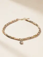 [Sydney Evan] Sydney Evan - Small Nautilus Shell 14-karat Gold, Diamond And Abalone Anklet - Orange - One size One size Orange