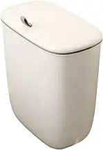 Perfk Hanging Trash Can Dust Bin Mountable for Kitchen Cabinet Door Garbage Can Compost Bin for Home Bedroom Indoor Cupboard Office, White Large