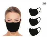 Washable Reusable Face Mask - Triple Layer - 3 Pack, Ships From USA