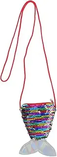 [ROMISBABA] Boys and Girls Toddler Mini Sequin Mermaid Coin Purse Glitter Crossbody Bag Mermaid Wallet for Baby Girl/Multicolor Sequins