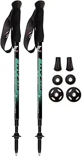 Fizan Compact 4 Trekking Poles – 6.0 oz Ultralight, Backpacking, Thru Hiking Poles, Adjustable, Collapsible, Customized Fit, EVA Grips, Aluminum Walking Sticks (Compact 4)