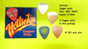 Hotlicks COPPER picks size 009 , Dunlop Guitar picks