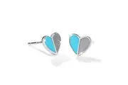 Solid 925 Sterling Silver Harmonious Turqoise Love Earrings
