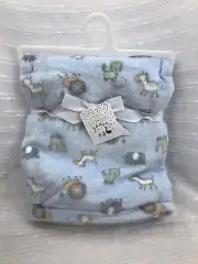Duck Duck Goose Safari Animal Baby Blanket Security Plush Lovey Blue Unisex NEW