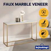 Console Table Hallway Side Entry Display Faux Marble Plant Stand Table Gold