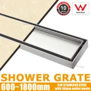 304 Stainless Steel Bathroom Shower Grate Tile Insert Linear Floor Drain Waste
