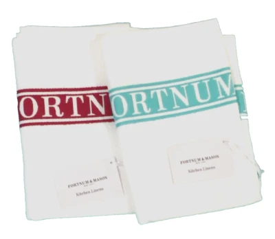 Fortnum & Mason Waffle Cotton Tea Towels- Set of 2 NWT *Authentic F&M*