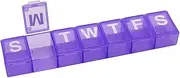 EZY DOSE Weekly (7-Day) Pill Organizer, Vitamin Planner, and Medicine Box, Medium Compartments, Purple