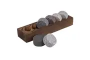 Bartender Whisky Disc with Wood Base (Set of 6)