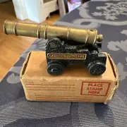 Vtg Cast Siege Cannon W/ Org Box 3” Castillo Del Morro , USA Made