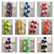 1 Hawaiian Flower lei leis Necklace Beach Hula Party Fancy Dress Up