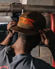[Antihero] Antihero Men's Basic Eagle Snapback Cap in Brown/Orange One Size Brown/Orange