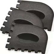 3 Set Plastic Grill Pan Scraper Tool for Griddle Cleaner, Cast Iron Accessories,