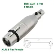 3 pin XLR Female to 3 pin Mini XLR Female Mic adapter
