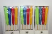 3 Vintage Boston Warehouse Citronella Color Mini Garden Torches New Old Stock