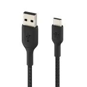 Belkin Boost Charge 1m Braided USB-C to USB-A Cable (Black)