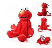 Jtgg Red 45cm Sesame Street Backpack Elmo Cookie Guy Big Bird Soft Plush Bag Birthday Gift