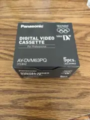 Panasonic Mini DV Tapes Sealed AY-DVM63PQ Sony/Canon/Fuji Etc. Camcorders