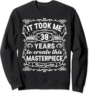 [X.Style] 38th Birthday 38 Years to Create This Masterpiece Sweatshirt ds434 Sweater (2XL) Black