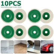 10Pcs 100mm 4" Wool Polishing Discs Buffing Pads For Angle Grinder Finishing