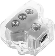 3-Way Power Distribution Block Car Audio Amp Splitter 1x2 Gauge in 3x4 Gauge Out Fused Distribution Block Ground Distributor Connecting Block for Rv Boat and Vehicle Audio Systems