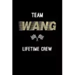 TEAM WANG LIFETIME CREW: PERSONALIZED NAME JOURNAL NOTEBOOK BLANK LINED PERSONAL DIARY PLANNER GIFTS FOR MEN AND WOMEN