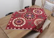 Suzani Pillow Cover Uzbek Suzani 50.39" x 51.18" FREE Fast Shipment 11320