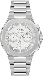 [Hugo Boss] Men's Taper 1514087 Quartz Watch, Silver, 45 mm Case Diameter