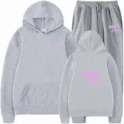 [Ayataok] Unisex Athletic Wear Men's Tracksuit Hoodie Women Cute Sweatshirts Hoodies for Teen Girls Shirts Clothes(Light gray(C),3XL), Light Gray(c), 3X-Large