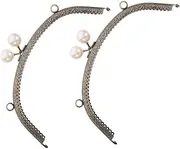 COSMEVIVI 2PCS Purse Frame Replacement Clasp for Handbag Making Ergonomic Design Fit Multipurpose Accessory for Bag Handle Transformation