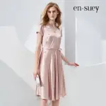 【EN-SUEY 銀穗】浪漫漸層縫珠緞面禮服洋裝-女