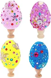 FUNNETOYU Eggs Craft Kit for Decoration Materials with Foam Beads Stickers Safe and Fun Craft Activity for Celebration