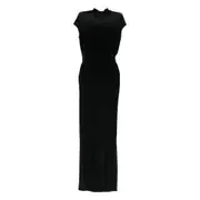 [Jean Paul Gaultier] Jean Paul Gaultier Mesh-panelled Maxi Dress L BLACK