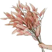 [JD Artificial Plants] 6pcs Artificial Branches,36 Inch Long Stem Faux Tree Branch,Realistic Olive Branch for Tall Vase Home Decor Centerpiece Wreath Bouquet Fake Tree Supplies,Peachy Pink