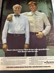 1973 Vintage Print Ad For ARROW BOW TIE From Arrow Shirts