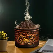 Aromatherapy Essential Oil Diffuser, 180ml Cool Mist Diffuser/humidifier With Flame & Volcano 2 Mist Mode Timer & Auto Shut-off Black Free Size