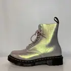 Dr. Martens Pink 1460 Iridescent Croc Print Lace Up Leather Boots Womens Size 7