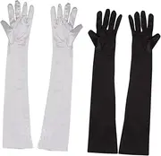 [BESTYASH] Long Elbow Gloves in Spandex for Women Dress Party Opera Gloves Protective Cover Fit for Evening Wear