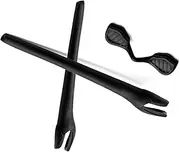 Caulo Replacement Kit of Ear Socks and Nose Pads Compatible w Oakley Radar EV Path OO9208 Pitch OO9211 Glass Sunglass Frames (Black Earsocks w Nose Pads - 1 Set)