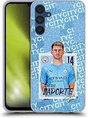 Head Case Designs Officially Licensed Manchester City Man City FC Aymeric Laporte 2020/21 First Team Gel Case [Military Grade Protection] Compatible with Samsung Galaxy A15