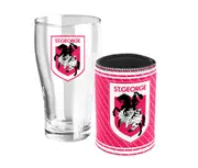 St George Illawarra Dragons NRL Heritage Pint Glass and Can Cooler