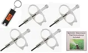 4 Pack of Hunter PGP Rotor Adjustment Tool, Sprinkler Wrenches - These Irrigation Sprinkler Keys Fit: PGP, PGJ, I20, I25, I40 Heads + LED Keychain