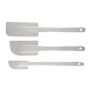 3pc Avanti Spatula Kitchen Mixing/Scraping Baking Utensil w/ Plastic Handle WHT