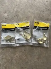 Stanley Hardware 57-1060 Bright Brass Window Security Sash Lock lot of 3