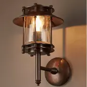 Turner 1 Light Outdoor Wall Lamp Dark Brass - ELPIM50884ABD