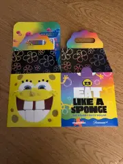 SpongeB0b 25th Anniversary Krabby Patty Meal Collectible Packaging, 3 pc set