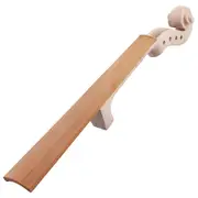 Unfinished Flames Violin Neck Headstock Scroll 4/4 Unvarnished DIY Violin Head Peg Box As Shown