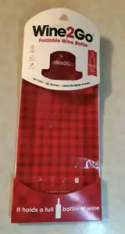 Wine2Go Foldable Portable Plastic Wine Bottle Reusable